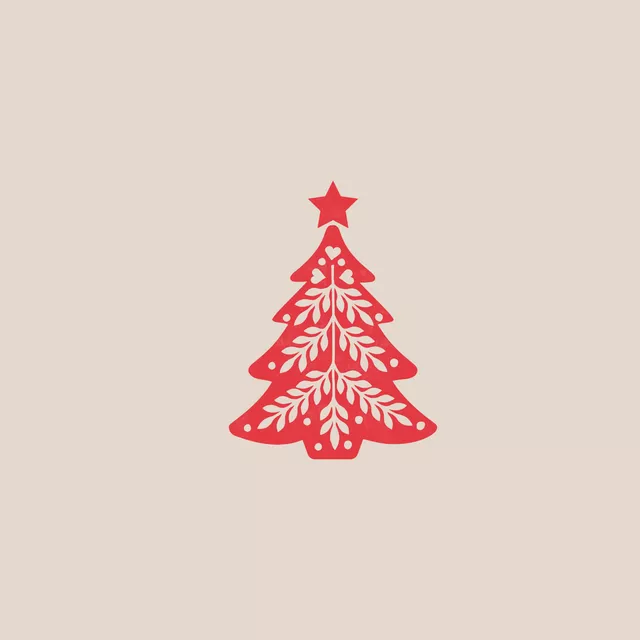 Kissen Weihnachtsbaum rot