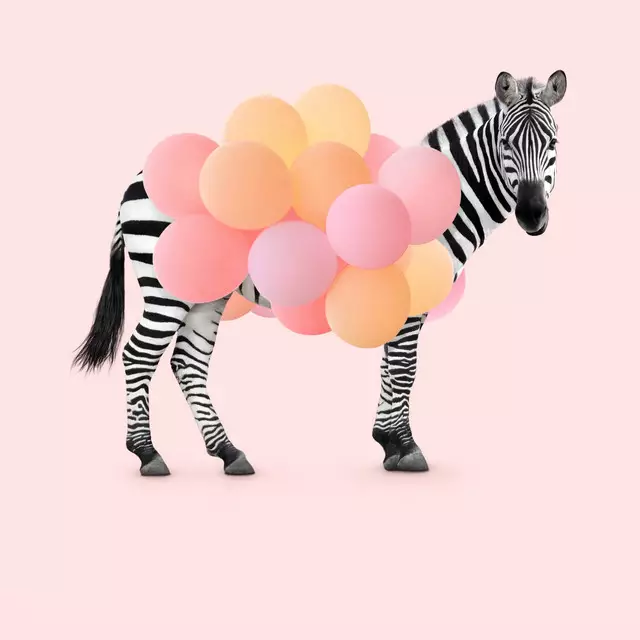 Servietten Zebra Balloon