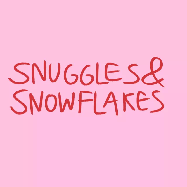 Kissen Snuggles & Snowflakes Pink