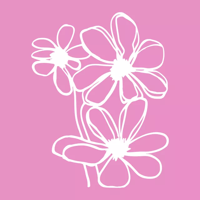 Tischset Flower Sketch Pink