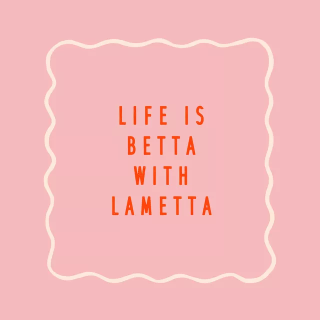 Kissen Life is betta with Lametta