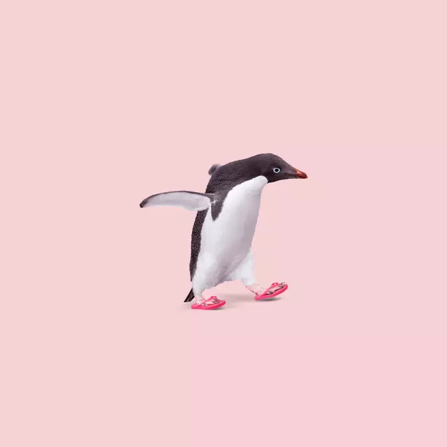 Servietten Flip Flop Penguin