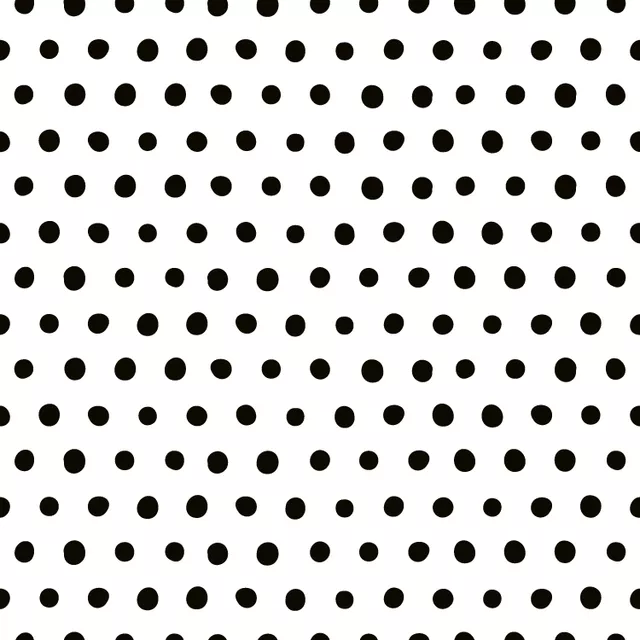 Flächenvorhang Dots black and white