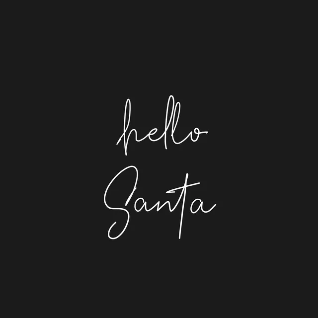 Tischset hello-santa-black