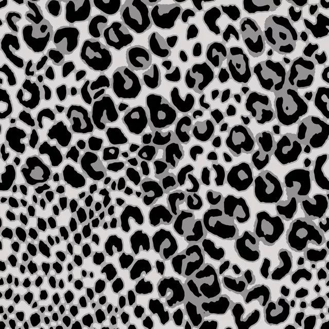 Bodenkissen Leopard Schnee