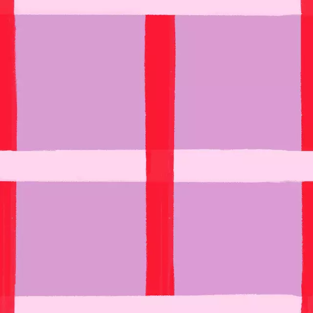 Kissen Grid rosa-rot-lilac