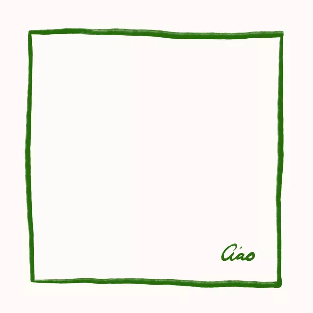 Servietten Ciao Rahmen Grün