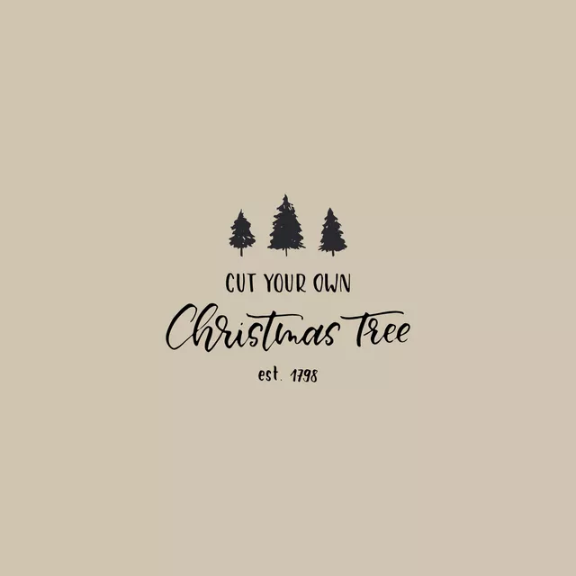 Textilposter Cut your own Christmas Tree