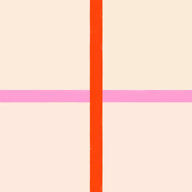 Flächenvorhang Grid Rot & Pink