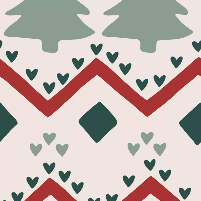 Kissen Weihnachtsmuster grün rot