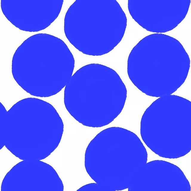 Kissen Blaue Punkte