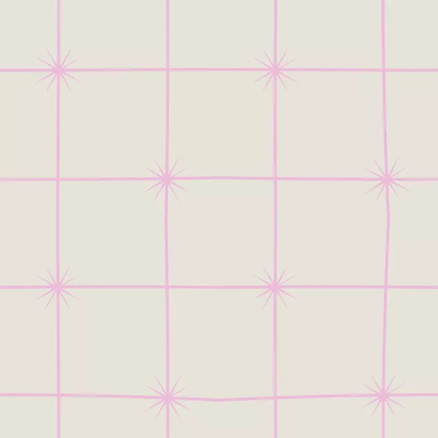 Kissen Karomuster Linien Sterne rosa
