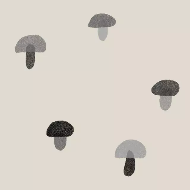 Tischläufer Pilze Grau Beige