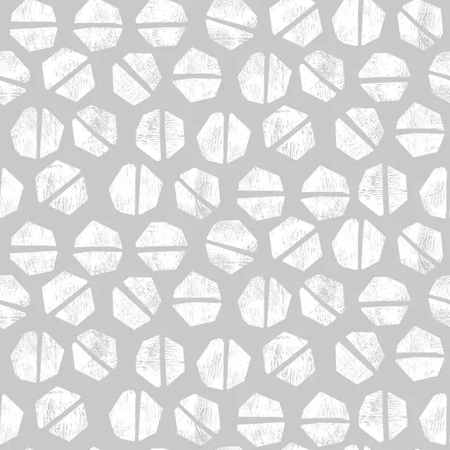 Textilposter Half Dots Grey&White