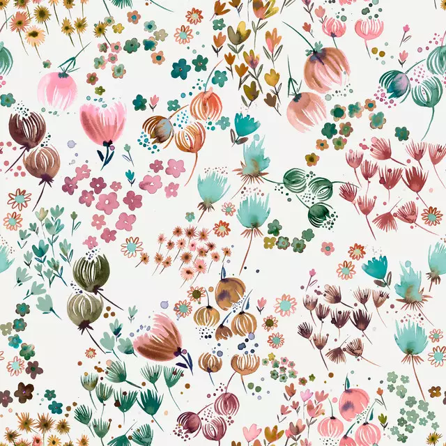 Sitzkissen Dry Floral Buds Pastel