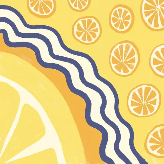 Sitzkissen Sommer-Zitrone