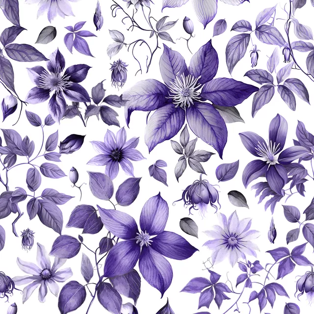 Sitzkissen Charming Clematis purple