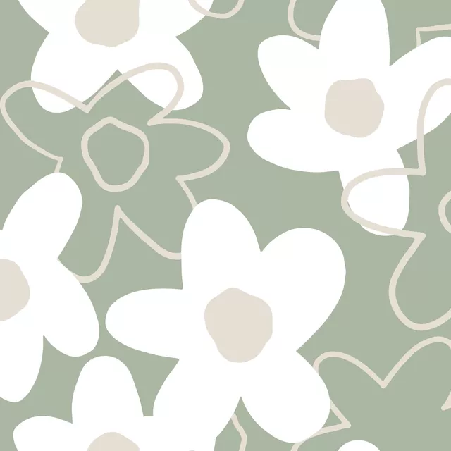 Raffrollo Spring Flower Pattern