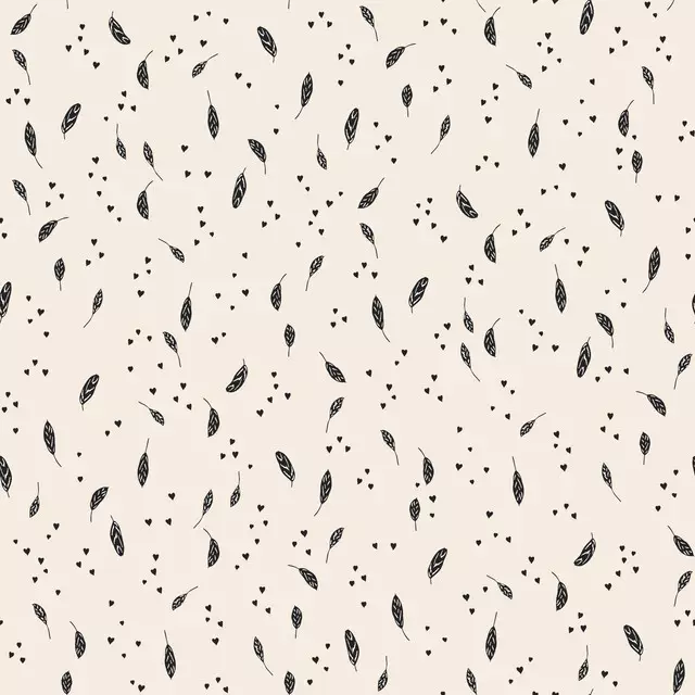 Kissen Flying Hearts Sand & Black