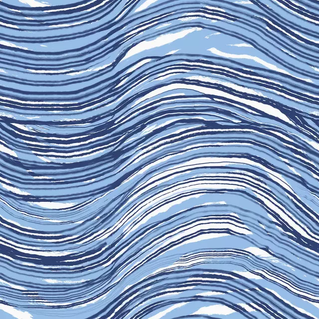 Kissen Abstrakte Wellen Blau