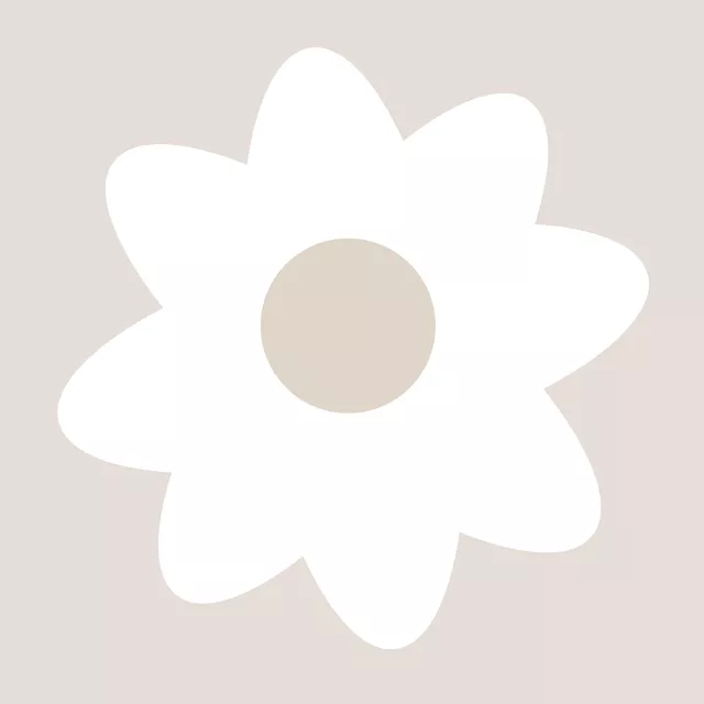 Kissen Frühlingsblume Weiß Beige
