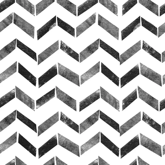 Textilposter Zigzag  Lines Black&White