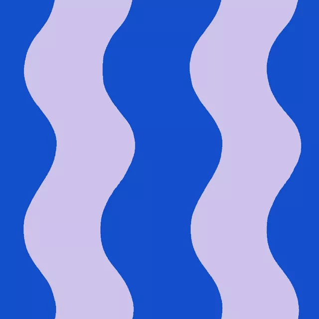 Bettwäsche Große Wellen Blau Flieder