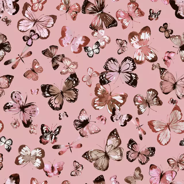 Kissen Flying Butterflies Soft Pink