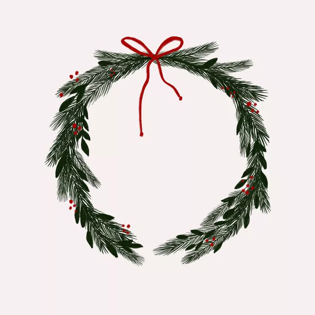 Tischset Weihnachtskranz