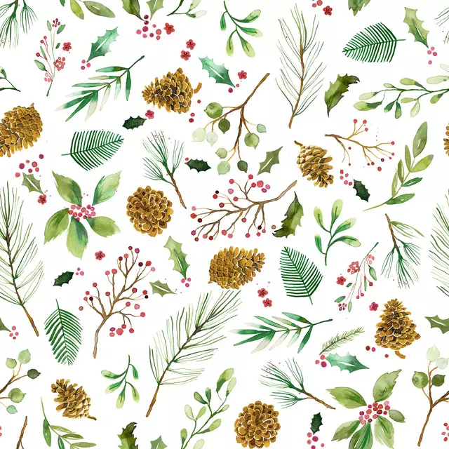 Kissen Christmas Botanical Plants