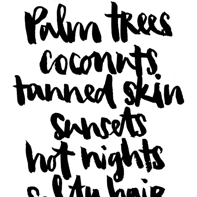 Tischset Sommer Worte - Lettering