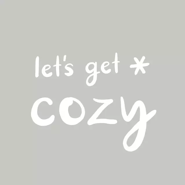 Textilposter Lets Get Cosy stone
