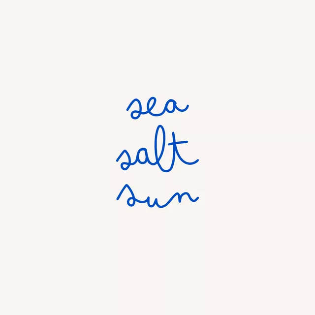 Kissen Sea Salt Sun Blau