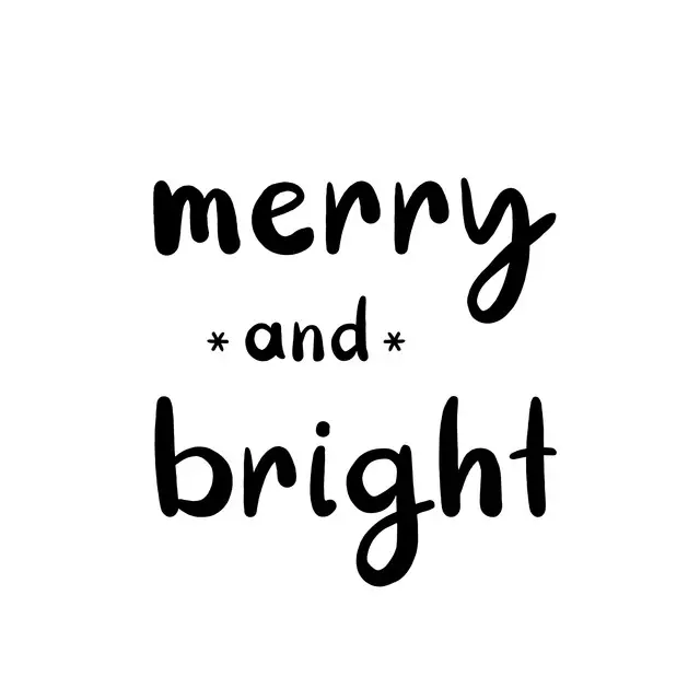 Kissen Merry and Bright black