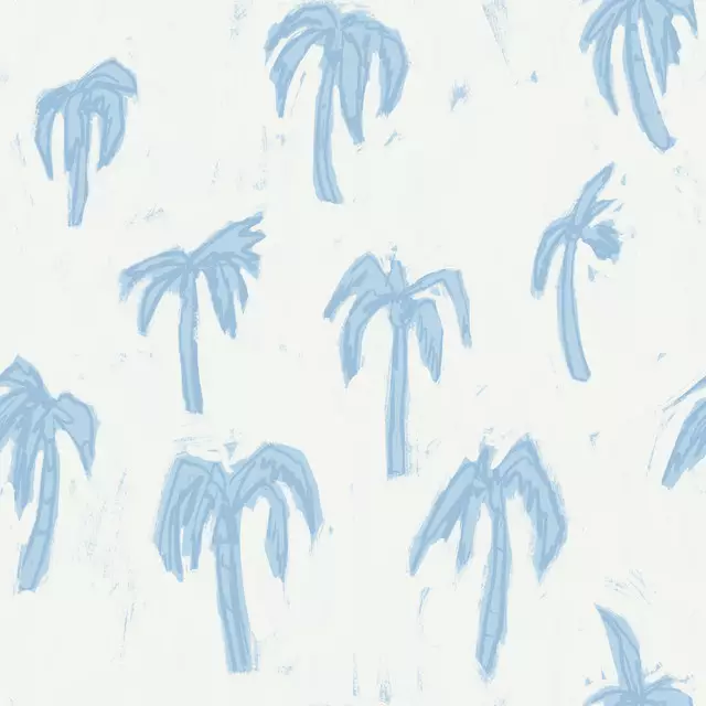 Sitzkissen Palm Trees white