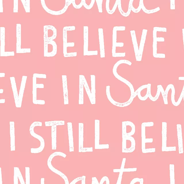 Kissen I Still Believe in Santa rosa