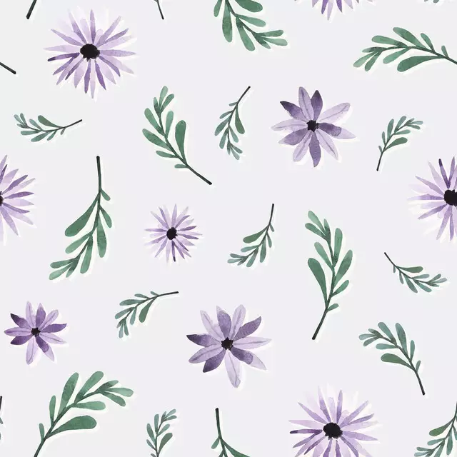 Dekovorhang Watercolor Florals Lilac