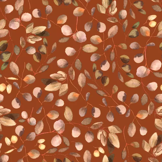 Sitzkissen Gold Eukalyptus Blätter Bronze