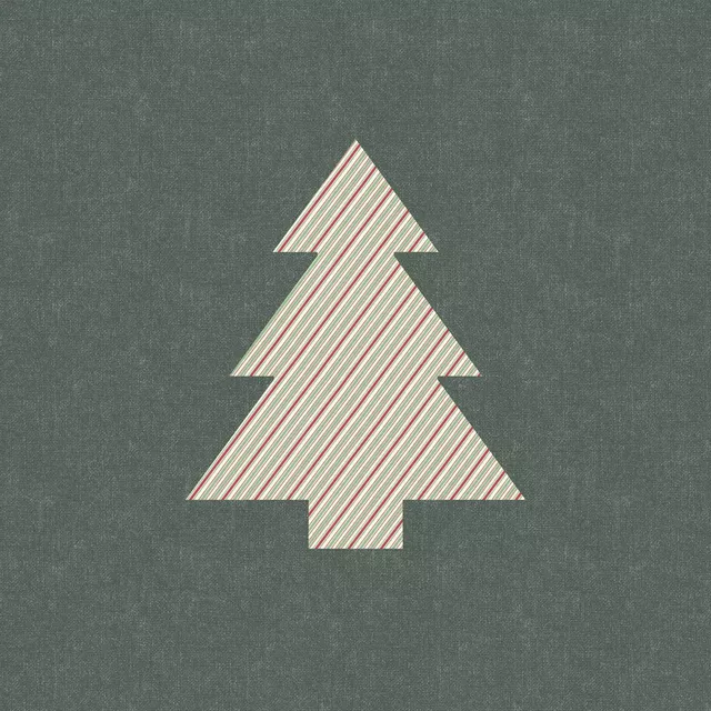Dekovorhang Striped Christmas tree I
