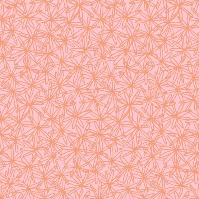 Raffrollo Floral Net rosa orange