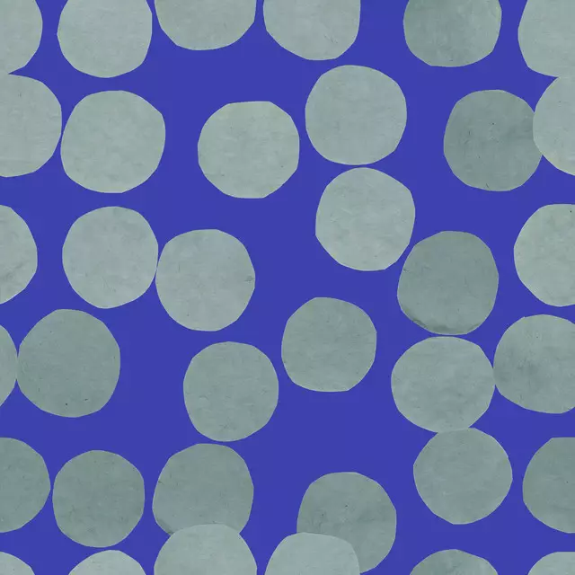 Bankauflage Dots Collage blue