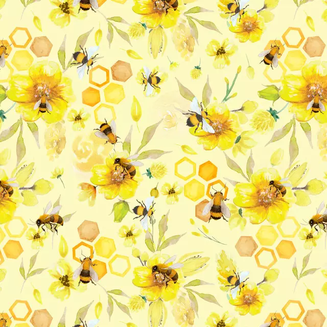 Tischdecke Bienen in der Blütenwiese
