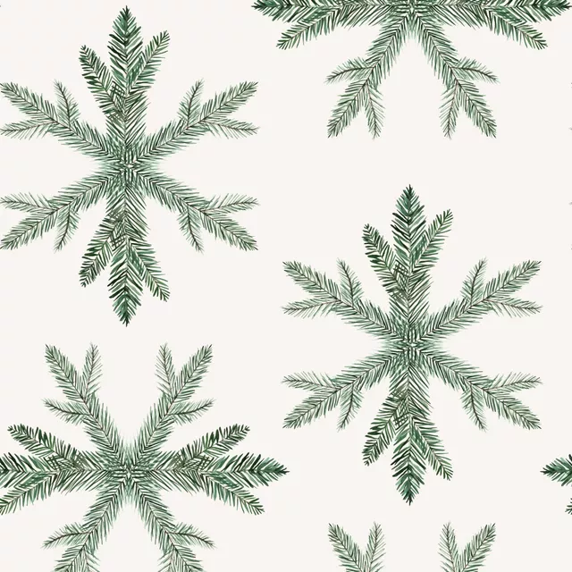 Bankauflage Allover Schneeflocken grün