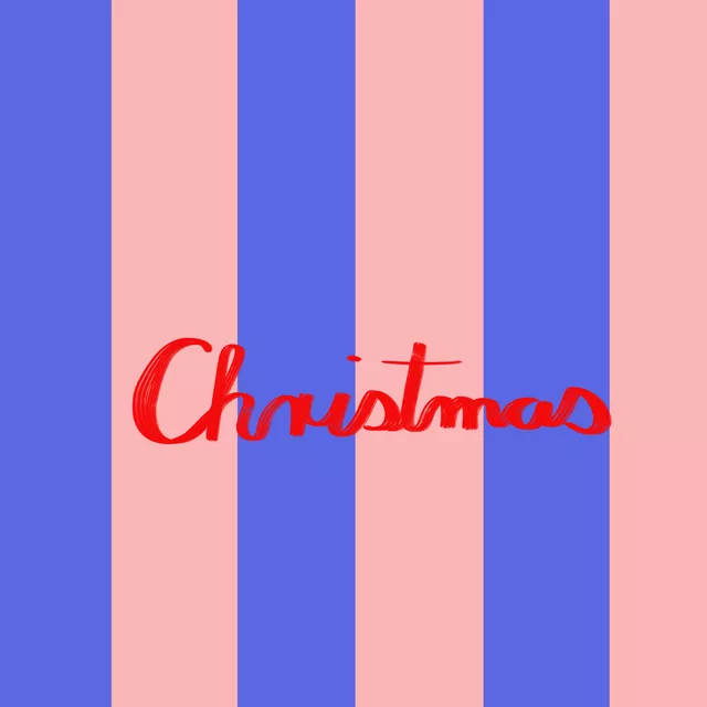 Kissen Christmas stripes blue
