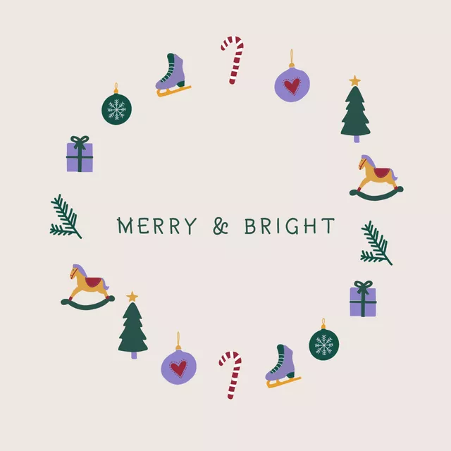 Tischset Merry & Bright Kranz