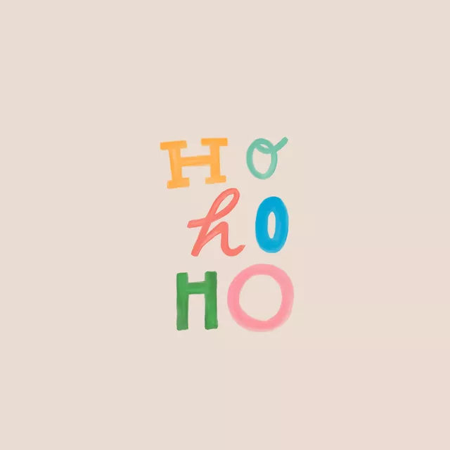Kissen Ho Ho Ho Colorful Xmas