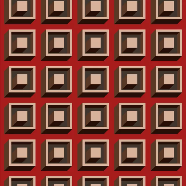 Geschirrtuch Cubic Pattern Red