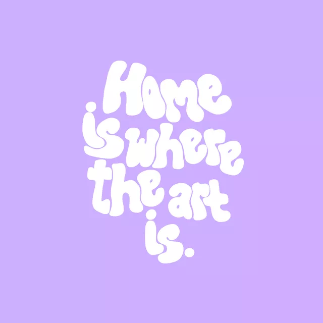 Kissen Home Is Lavendel