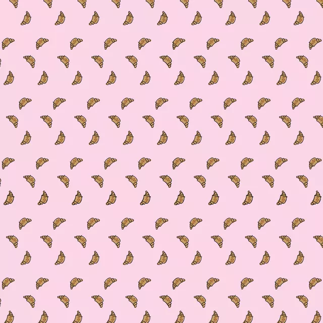Bettwäsche Croissant Muster rosa