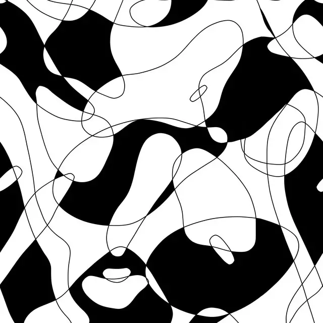 Sitzkissen Black White Scandi Shapes